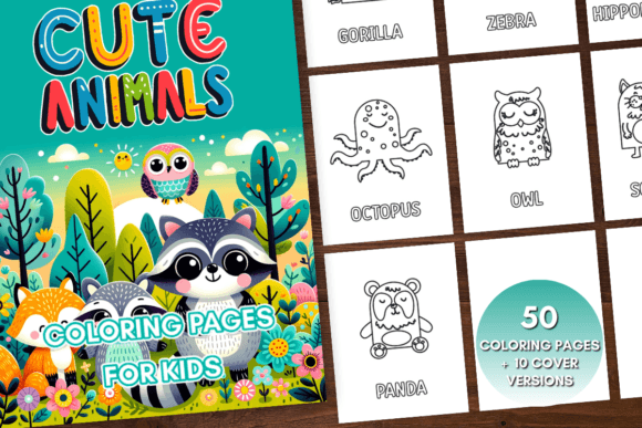 Download Cute Animals Coloring Pages for Kids - Cute Collection